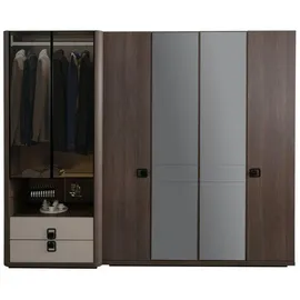 JV Möbel Kleiderschrank aus Holz 66 x 225 x 210 cm Braun