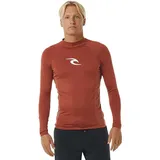 Rip Curl Waves Upf Perf Langarm-rashguard - Red - M