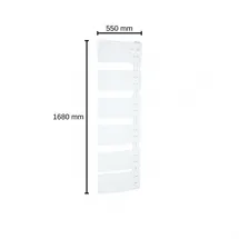 Feuer-Anker Designheizkörper Pieve 550 x 1680 mm 700 W weiß