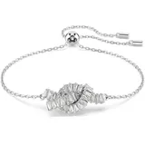 Swarovski Matrix Armband, Baguette-Schliff, Knoten, Weiß, Rhodiniert | OS
