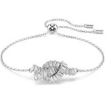 Swarovski Matrix Armband, Baguette-Schliff, Knoten, Weiß, Rhodiniert | OS