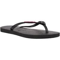 Havaianas Damen Slim Logo Metallic Flip Flops, schwarz/pink, 33/34 EU