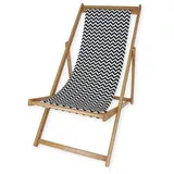 Bo-Camp Soho Strandstuhl, schwarz/weiß