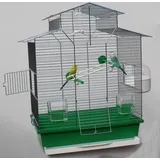 Vogelkäfig,Wellensittichkäfig,Exotenkäfig,60 cm Vogelkäfig Vogelbauer Wellensittich Kanarien Voliere Vogelhaus Käfig IZA 2 II grün - Grün