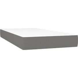 vidaXL Boxspringbett mit Matratze & LED Dunkelgrau 200x200 cm Stoff