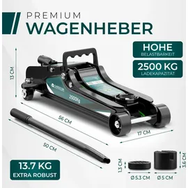 CARGO VA Intelligent Vehicle Accessories Rangierwagenheber Stahl 2,5T 85-380 mm grün