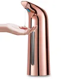 MIFULY Automatischer Seifenspender, 4 Stufen einstellbar, für Küche und Bad, berührungslos, mit Infrarot-Bewegungssensor, wasserdicht, 400ml/396.9 g Rotkupfer