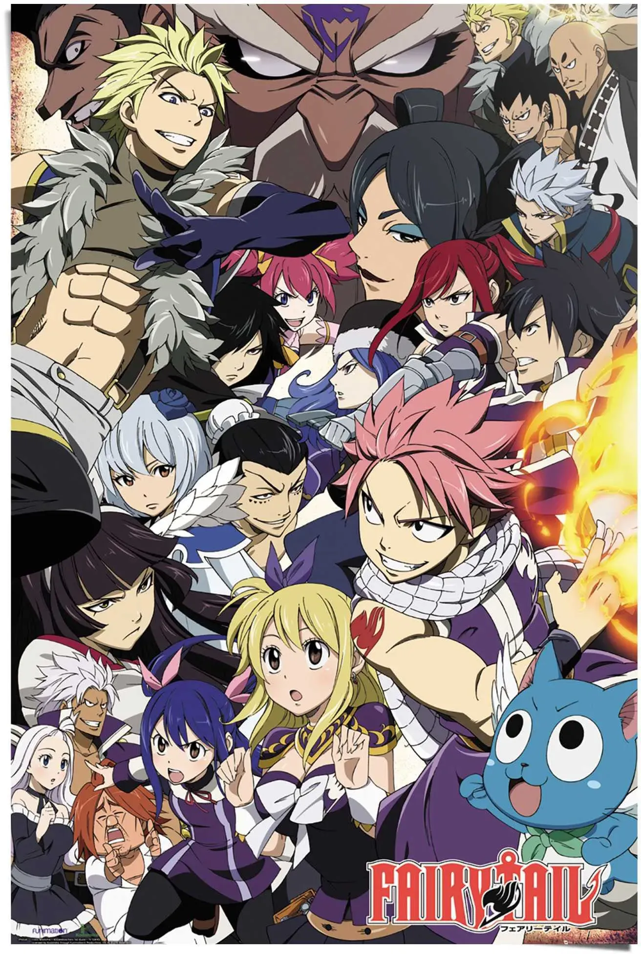 Poster REINDERS "Fairy Tail Staffel 6", bunt (farbe bild(er): mehrfarbig), B:61cm H:91,5cm, Papier, Bilder