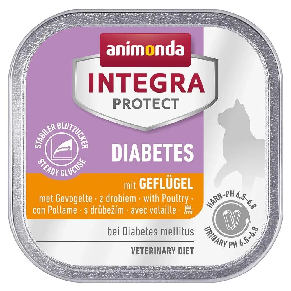 Animonda Integra Protect Cat - Schale Diabetes mit Geflügel 16x100g