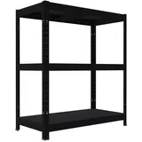 Kellerregale Biedrax 40 x 80 x 90 cm, 3 Fachböden x 100 kg, schwarz