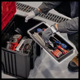 Einhell E-Case L Werkzeugtrolley mit Rädern rot|schwarz 44 x 38,5 x 60 cm