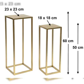 DanDiBo Ambiente Blumenhocker 2er Set 96506 60 x 60 cm Gold