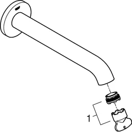 Grohe Essence Ausl. 22,1cm, Wandmontage, warm sunset