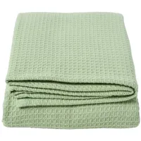 Homescapes - 100% Bio-Baumwolle Waffeldecke lindgrün, 230 x 230