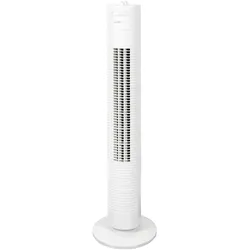 Clatronic TVL 3770 Oszillierender Turmventilator, 3 Geschwindigkeit, Standventilator Leise, Timer, Weiß, 35W