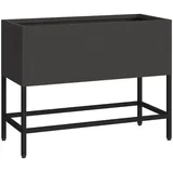vidaXL Hochbeet 60x26x45 cm Schwarz Stahl