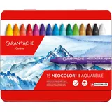 Caran d'Ache Wachsmalstifte NEOCOLOR II 15 St. mehrfarbig