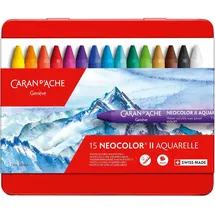Caran d'Ache Wachsmalstifte NEOCOLOR II 15 St. mehrfarbig