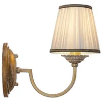 LINDBY Textil Wandlampe altmessing, Wandleuchte innen IP20 Innenleuchte Wand 1x E14 ohne Leuchtmittel Wandbeleuchtung Wohnzimmer Esszimmer Flur