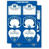 Hamburger SV Aufkleberkarte 2er Set - Geschenketiketten - Aufkleber HSV
