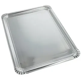 Papstar STARPAK Einweg-Servierplatten silber 45,5 x 34,0 cm, 10 St.