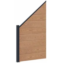 vidaXL Zaunelement WPC und Aluminium 1 x 1 m Braun