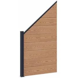 vidaXL Zaunelement WPC und Aluminium 1 x 1 m Braun
