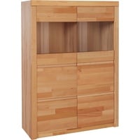 Home Affaire Highboard »Silkeborg«, schöne grifflose Optik, teilmassiv, beige