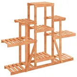 vidaXL Blumenständer, Pflanzenregal Holz, Blumenregal für Wohnzimmer Balkon Terrasse, Pflanzenständer mit viel Platz, Massivholz Tanne