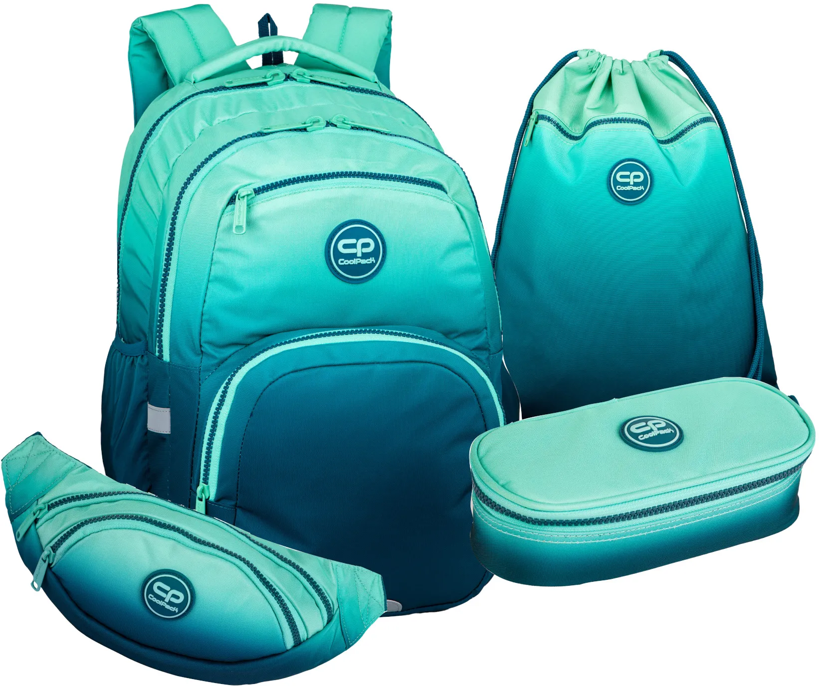 CoolPack CoolPack 4tlg. Rucksack-Set PICK 17 - Blaue Lagune Koffer24