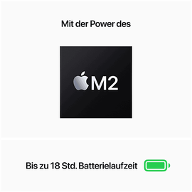 Apple MacBook Air M2 2022 13,6" 16 GB RAM 256 GB SSD 10-Core GPU polarstern