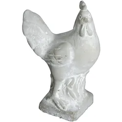 Dekorative Hahn Dekofigur aus Zement H 14 cm