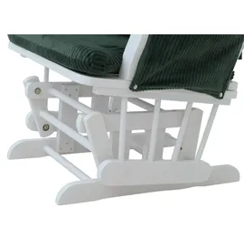 Mendler Relaxsessel HWC-C76 Cord 52 x 100 x 80 cm Grün mit Hocker