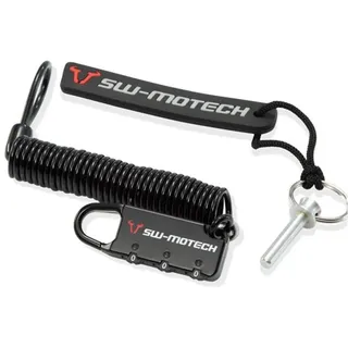 SW-Motech Diebstahlsicherung für EVO Tankrucksack Sicherungsstift/Motorradtaschen-Kabelschloss.