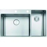 Franke Box Center BWX 220-54-27 TL WCR Spülbecken, 86 cm, Edelstahl, Unterbau, Küchenspüle, Spüle