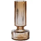 Broste Copenhagen Hyacint Vase aus Glas in der Farbe Indian Tan, Maße: 12cm x 12cm x 24,9cm, 14496142