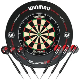 Winmau Dartscheibe Winmau Blade 6 Set mit 2 Sets Darts und Blade 6 Surround