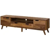 MASSIVMOEBEL24.DE Malmö 2 TV-Lowboard 180x48 cm Braun Holz