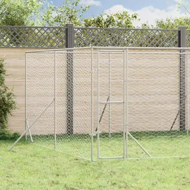 vidaXL Outdoor-Hundezwinger 8 x 12 x 2 m Stahl Silber
