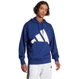adidas Essentials Big Logo French Terry Kapuzenpullover Dark Blue / White L