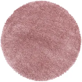 KADIMA DESIGN Shaggy Uni Style Rosa Ø 80 cm