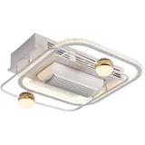 Euroton Deckenventilator Deckenventilator mit LED Beleuchtung mit Fernbedienung einstellbar, 20 cm Durchmesser, Lichtfarbe und Helligkeit einstellbar weiß