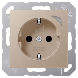 JUNG HOME SCHUKO® Steckdose Energy, Safety+, champagner