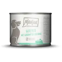 MjAMjAM Leckere Mahlzeit 200g Dose Hundenassfutter Sparpaket 12 x 200 Gramm gute Pute an gedämpfter Zucchini