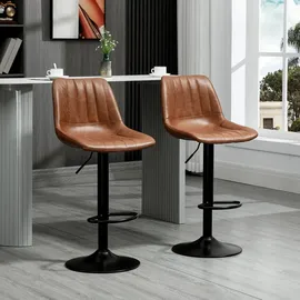 Homcom Barhocker Kunstleder Stahl