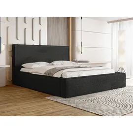 WFL GROUP Polsterbett 120 x 200 cm Schwarz