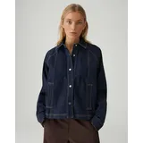 Opus Damen Jacke | JOVENA Regular ausgestellte Jeansjacke aus BCI Cotton Mix Dark Bold Blue, 38