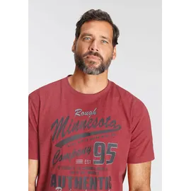 MAN'S WORLD T-Shirt MAN'S WORLD, Damen, Gr. M (48/50), rot (rot, meliert), Single Jersey, Obermaterial: 60% Baumwolle, 40% Polyester, bedruckt, meliert, normal, Rundhals, Shirts T-Shirt, kurzärmelig, melierte Optik, Rundhalsausschnitt, Topseller