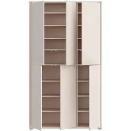 Forte Alice Springs Schuhschrank 109,2 x 34,9 x 191,9 cm beige