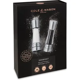 Cole & Mason Derwent Salz-/ Pfeffermühle Duo Set Edelstahl/Acryl befüllt